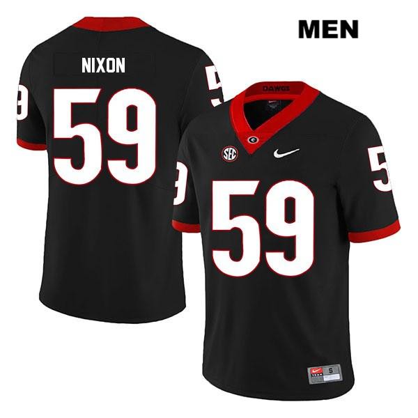 Georgia Bulldogs Men's Steven Nixon #59 NCAA Legend Authentic Black Nike Stitched College Football Jersey AGN5856MY